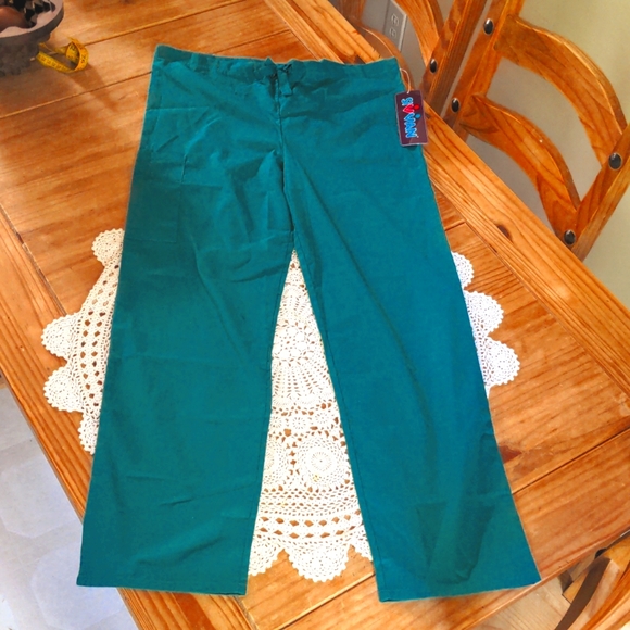 NWT Sivvan Uni-Sex Hunter Green Drawstring Scrub Pants, XL - Picture 11 of 12